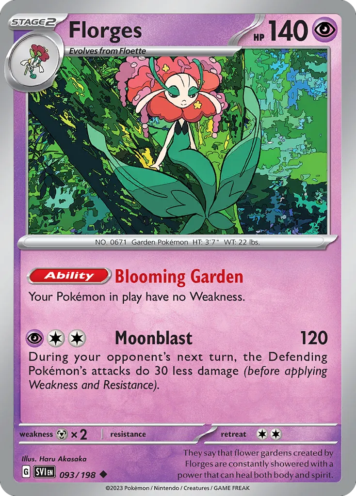 2023 Scarlet & Violet Florges Uncommon #093/198 Uncommon card image