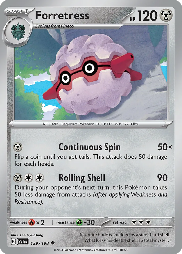 2023 Scarlet & Violet Forretress #139/198 Uncommon card image