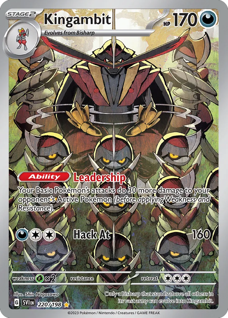 2023 Scarlet & Violet Kingambit #220/198 Illustration Rare card image