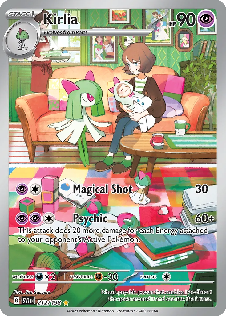 2023 Scarlet & Violet Kirlia #212/198 Illustration Rare card image
