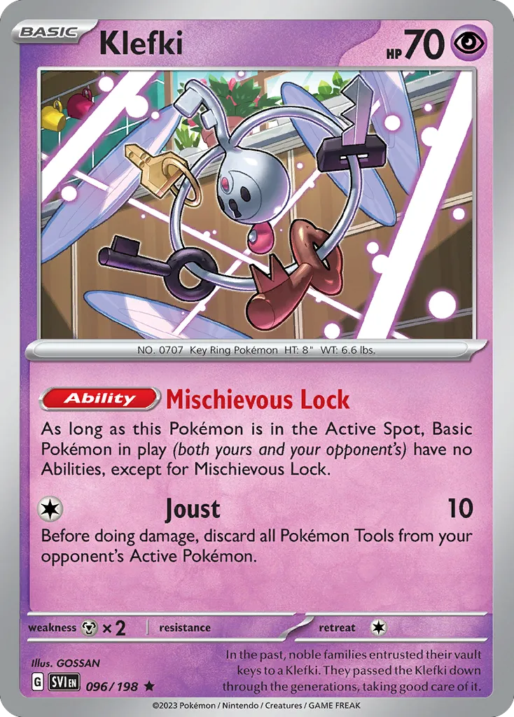 2023 Scarlet & Violet Klefki #096/198 Rare card image