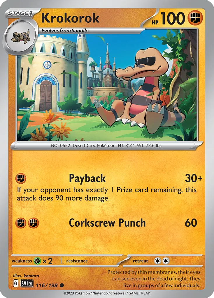 2023 Scarlet & Violet Krokorok #116/198 Common card image
