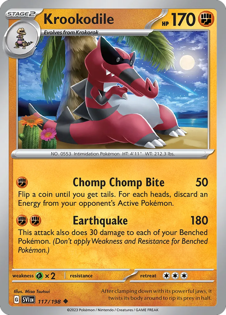 2023 Scarlet & Violet Krookodile #117/198 Uncommon card image