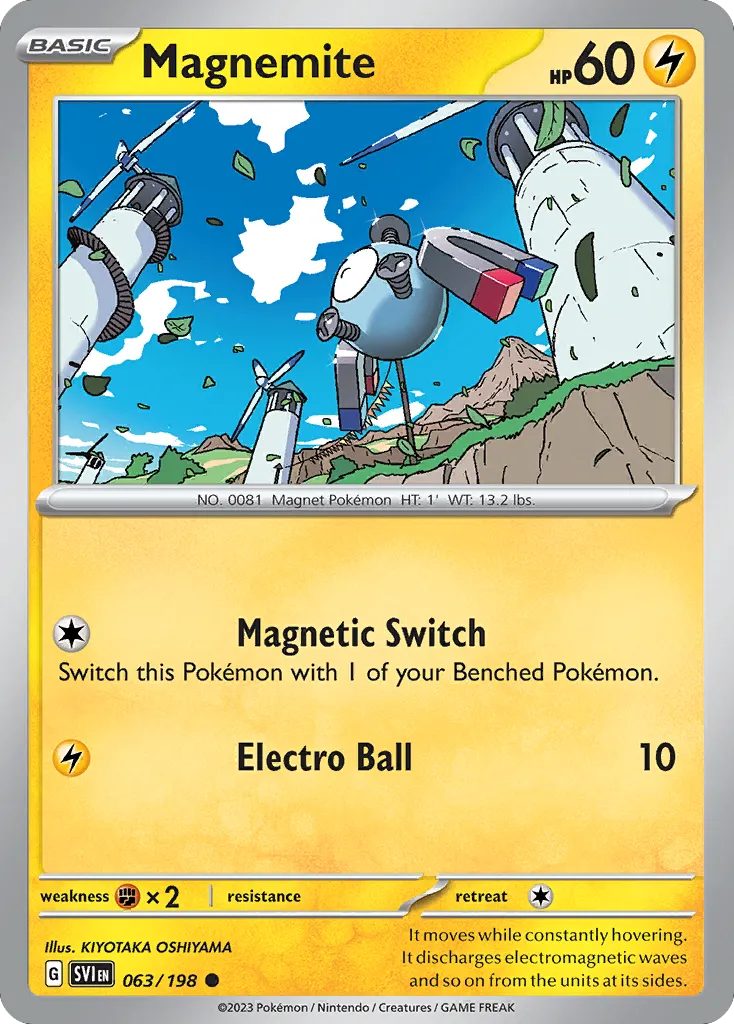 2023 Scarlet & Violet Magnemite #063/198 Common card image