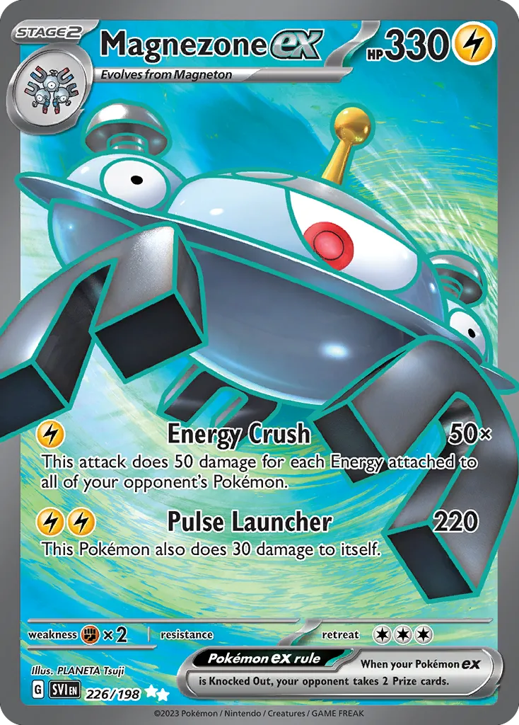 2023 Scarlet & Violet Magnezone ex #226/198 Ultra Rare card image