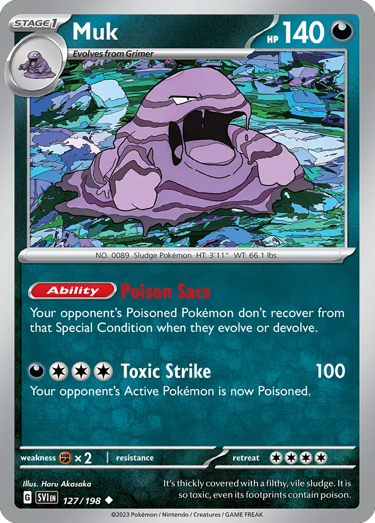 2023 Scarlet & Violet Muk #127/198 Uncommon card image