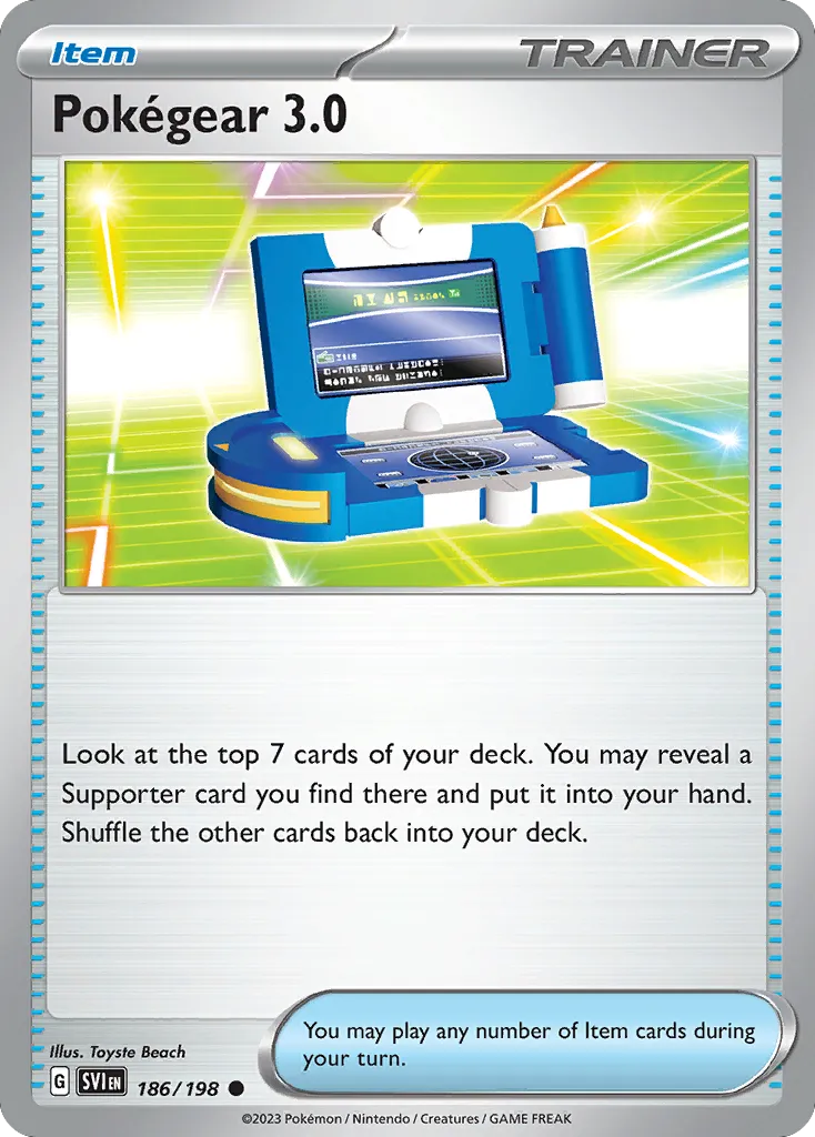 2023 Scarlet & Violet Pokégear 3.0 #186/198 Common card image