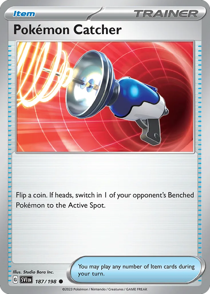 2023 Scarlet & Violet Pokémon Catcher #187/198 Common card image