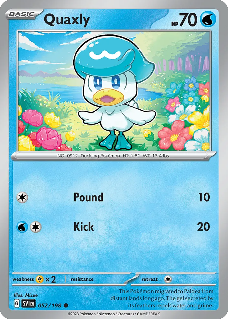 2023 Scarlet & Violet Quaxly #052/198 Common card image