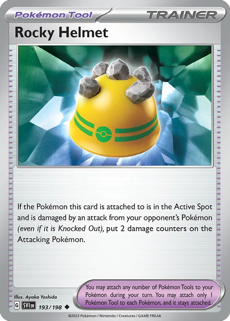 2023 Scarlet & Violet Rocky Helmet #193/198 Uncommon card image