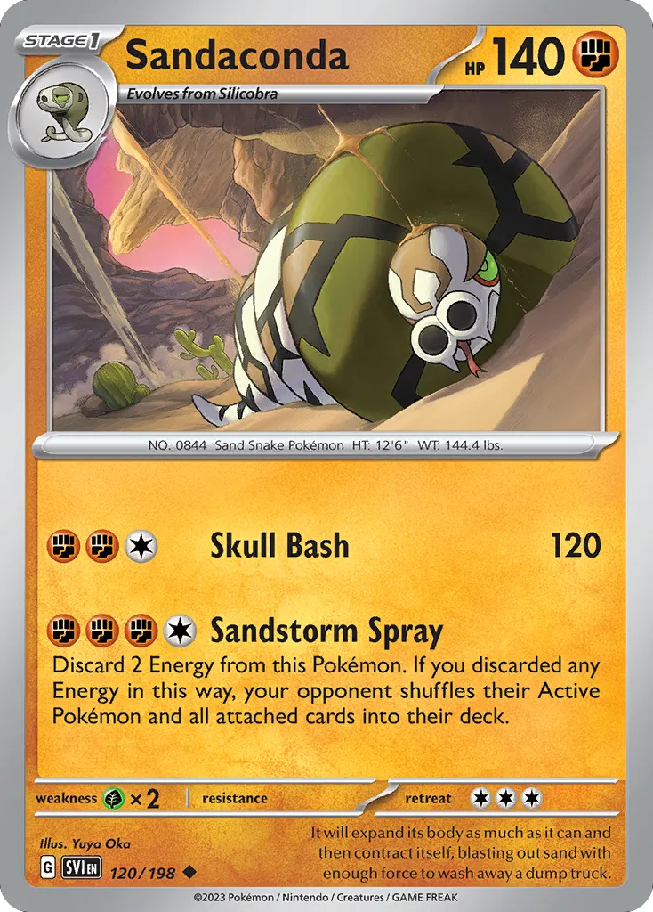 2023 Scarlet & Violet Sandaconda #120/198 Uncommon card image