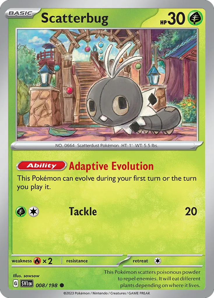 2023 Scarlet & Violet Scatterbug Common #008/198 Common card image