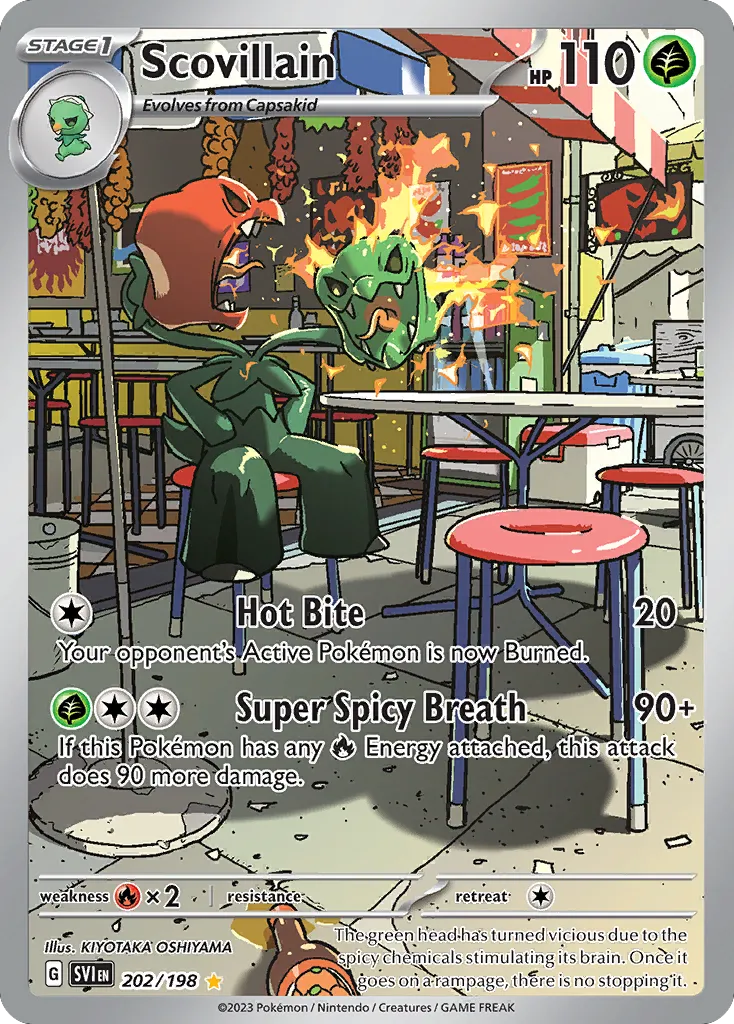 2023 Scarlet & Violet Scovillain #202/198 Illustration Rare card image