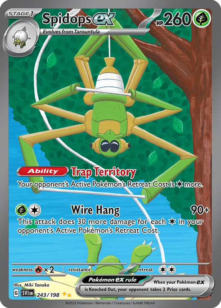 2023 Scarlet & Violet Spidops ex Double Rare #019/198 Double Rare card image