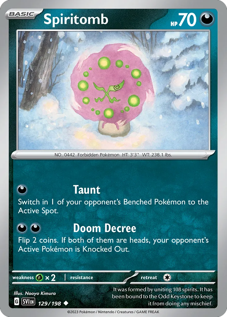 2023 Scarlet & Violet Spiritomb #129/198 Uncommon card image