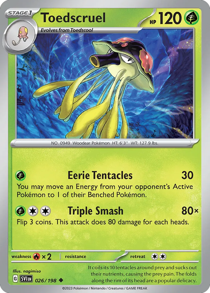 2023 Scarlet & Violet Toedscruel #026/198 Uncommon card image