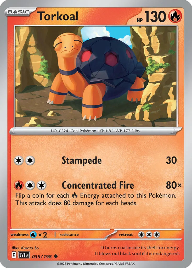 2023 Scarlet & Violet Torkoal #035/198 Uncommon card image