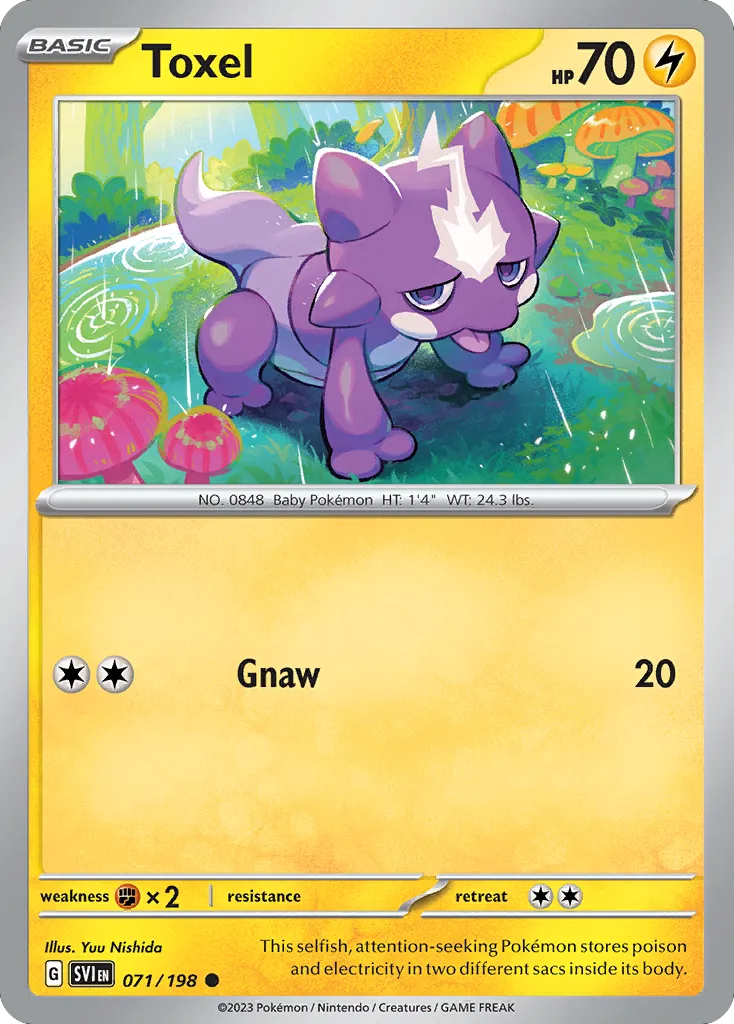 2023 Scarlet & Violet Toxel #071/198 Common card image
