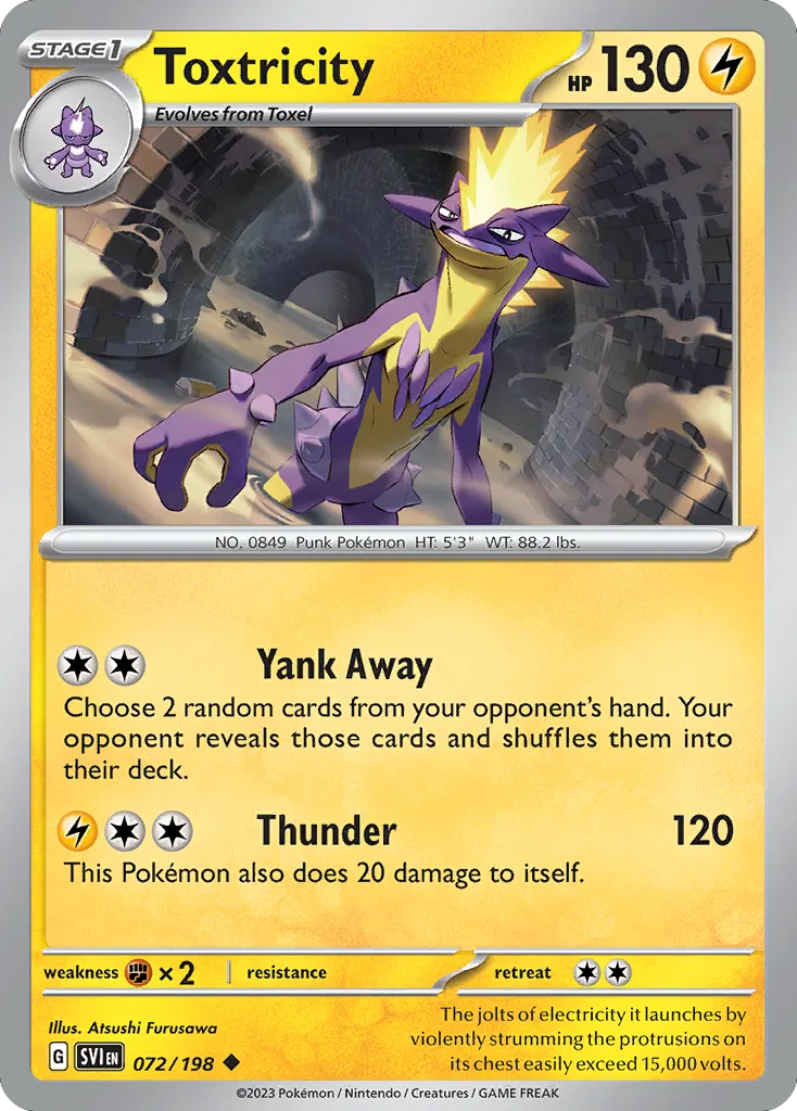 2023 Scarlet & Violet Toxtricity #072/198 Uncommon card image