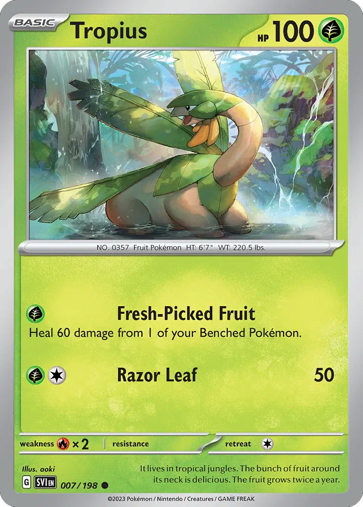 2023 Scarlet & Violet Tropius #007/198 Common card image