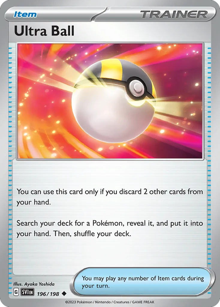 2023 Scarlet & Violet Ultra Ball #196/198 Uncommon card image