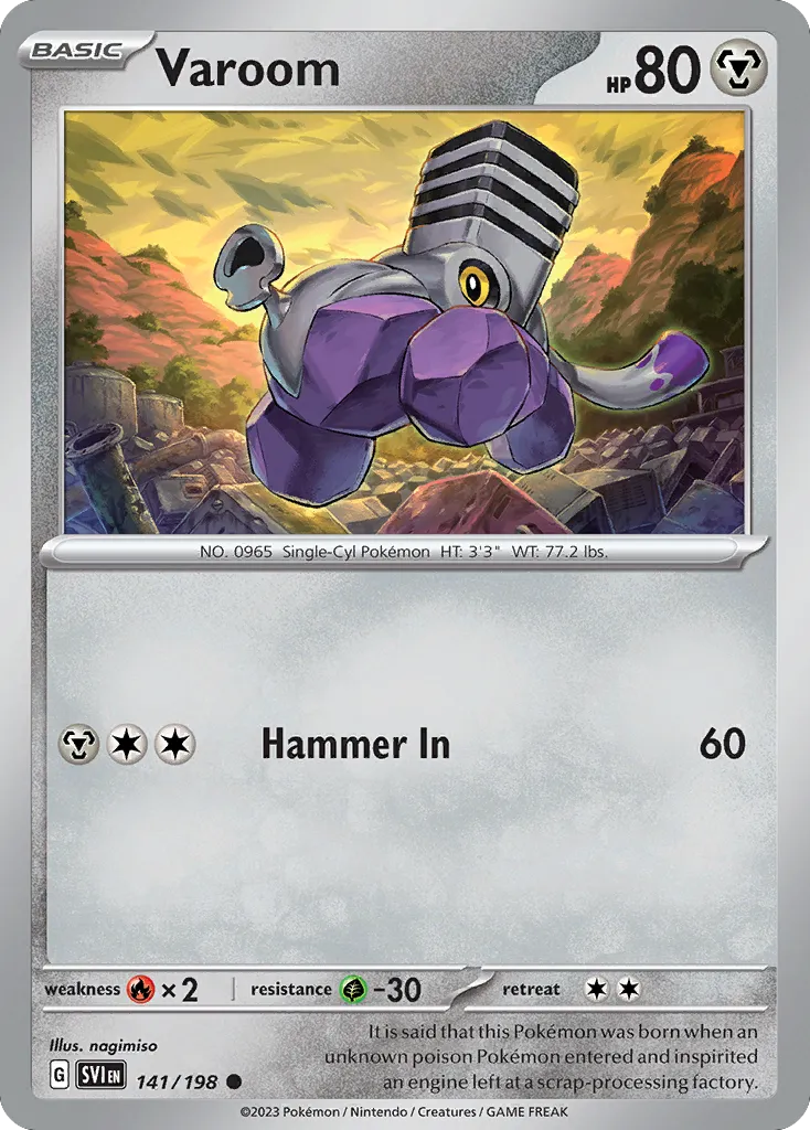 2023 Scarlet & Violet Varoom #140/198 Common card image