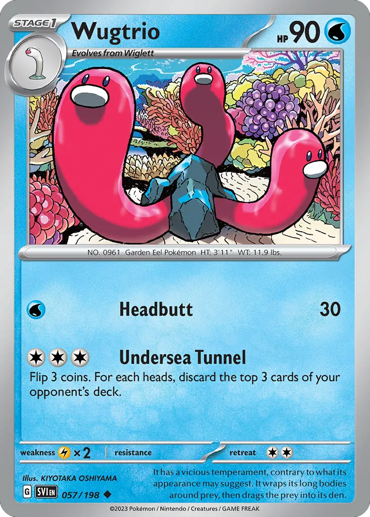 2023 Scarlet & Violet Wugtrio #057/198 Uncommon card image