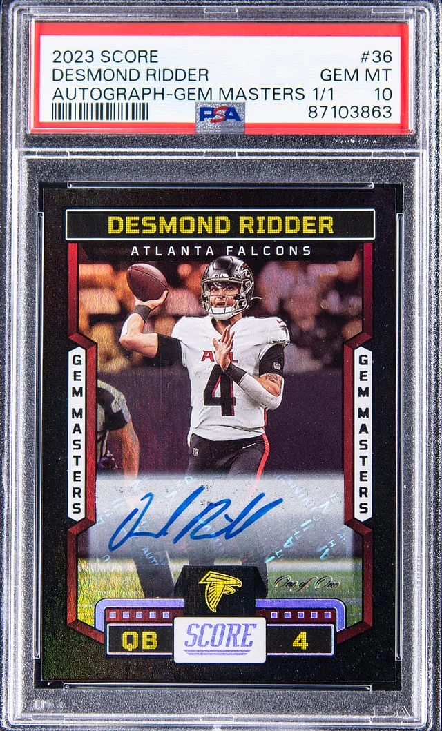 2023 Score Desmond Ridder Autograph Gem Masters #36 card image
