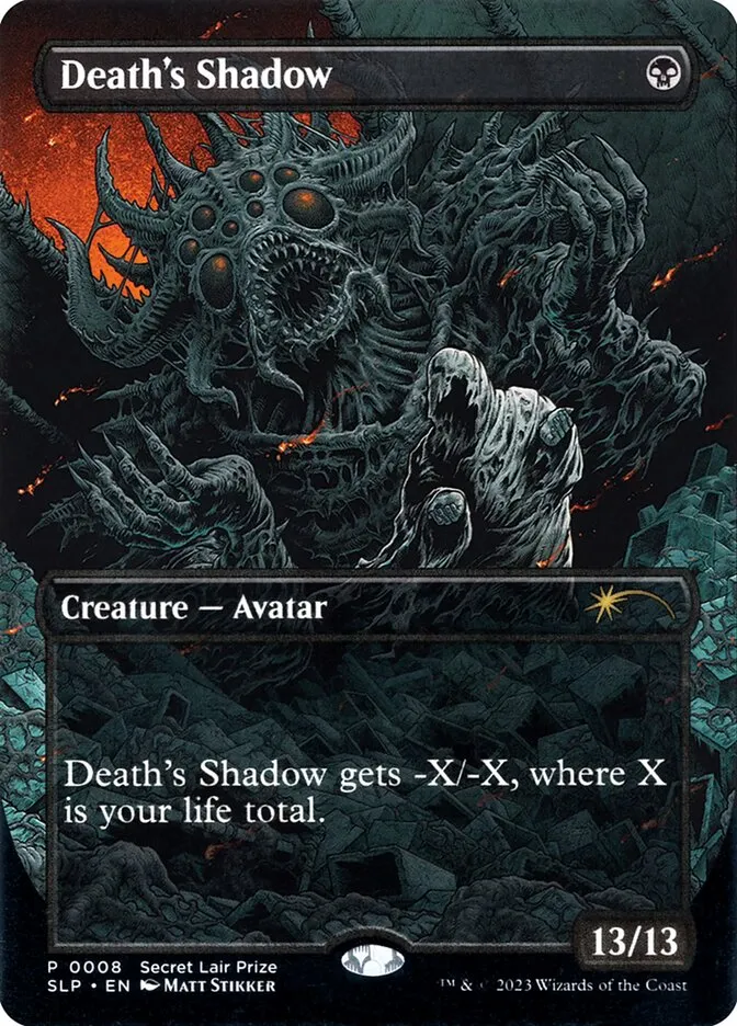2023 Secret Lair Showdown Death's Shadow rare #8 unlisted card image