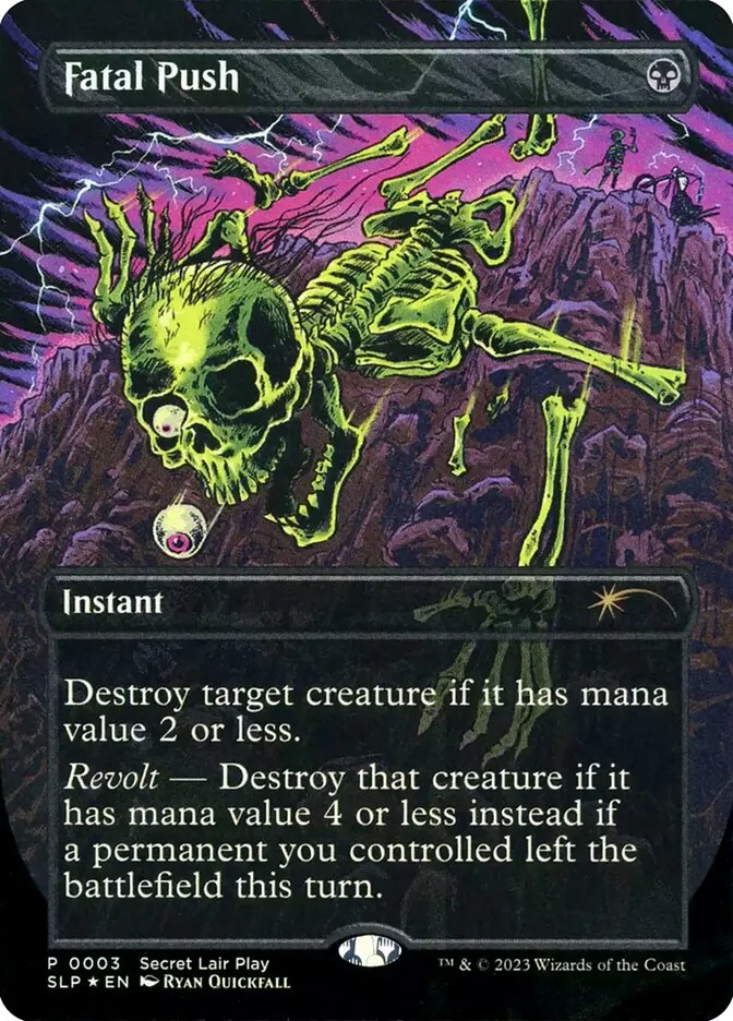 2023 Secret Lair Showdown Fatal Push rare #3 unlisted card image