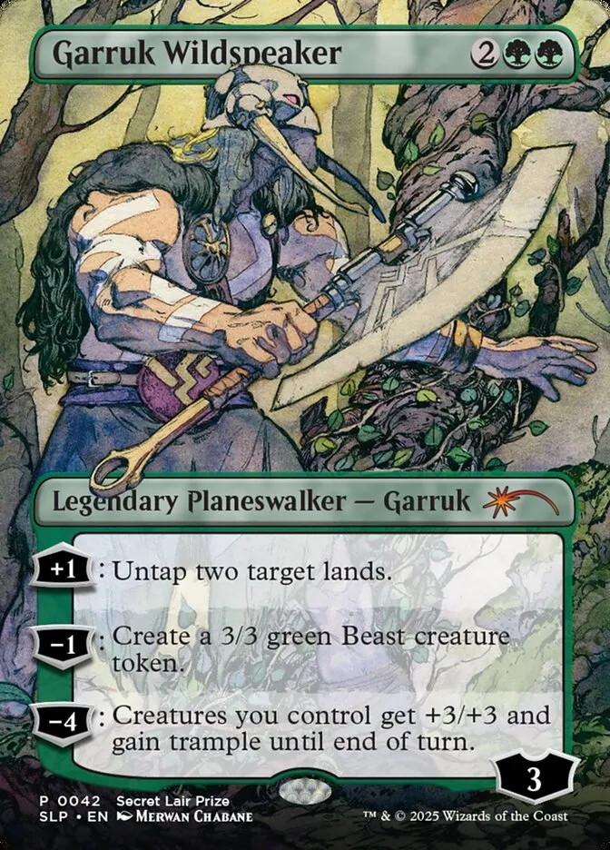 2023 Secret Lair Showdown Garruk Wildspeaker mythic #42 unlisted card image