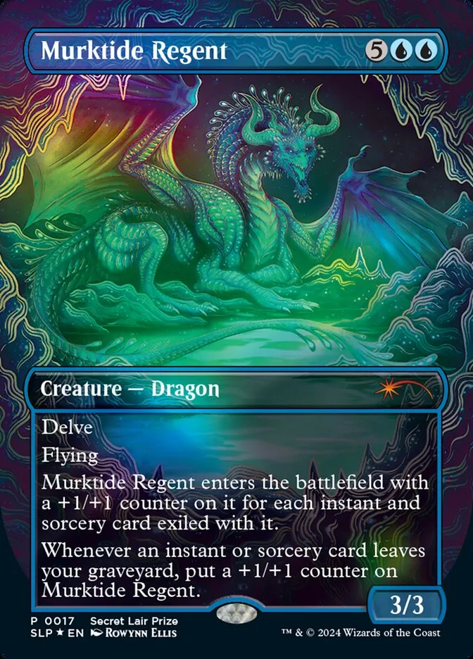 2023 Secret Lair Showdown Murktide Regent mythic #17 unlisted card image