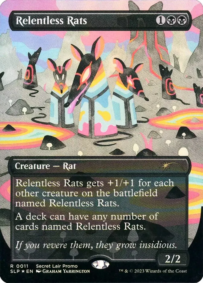 2023 Secret Lair Showdown Relentless Rats rare #11 unlisted card image