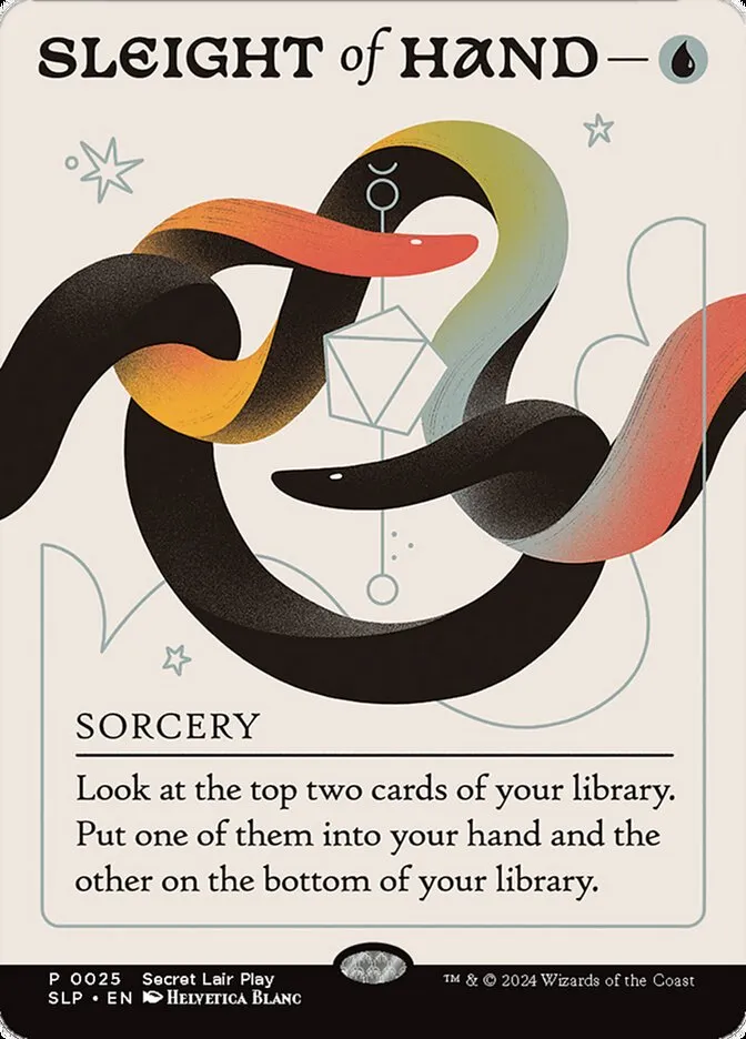 2023 Secret Lair Showdown Sleight of Hand rare #25 unlisted card image