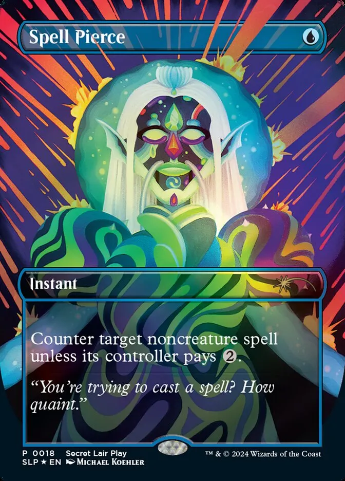 2023 Secret Lair Showdown Spell Pierce rare #18 unlisted card image