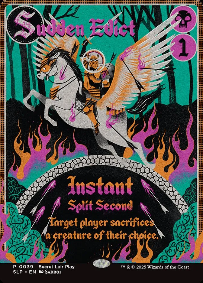 2023 Secret Lair Showdown Sudden Edict rare #39 unlisted card image
