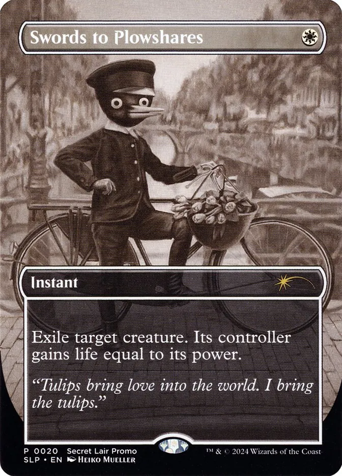 2023 Secret Lair Showdown Swords to Plowshares rare #20 unlisted card image