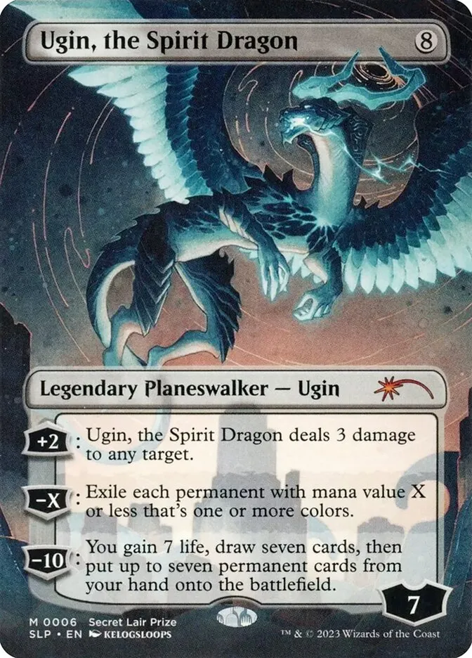 2023 Secret Lair Showdown Ugin, the Spirit Dragon mythic #6 unlisted card image