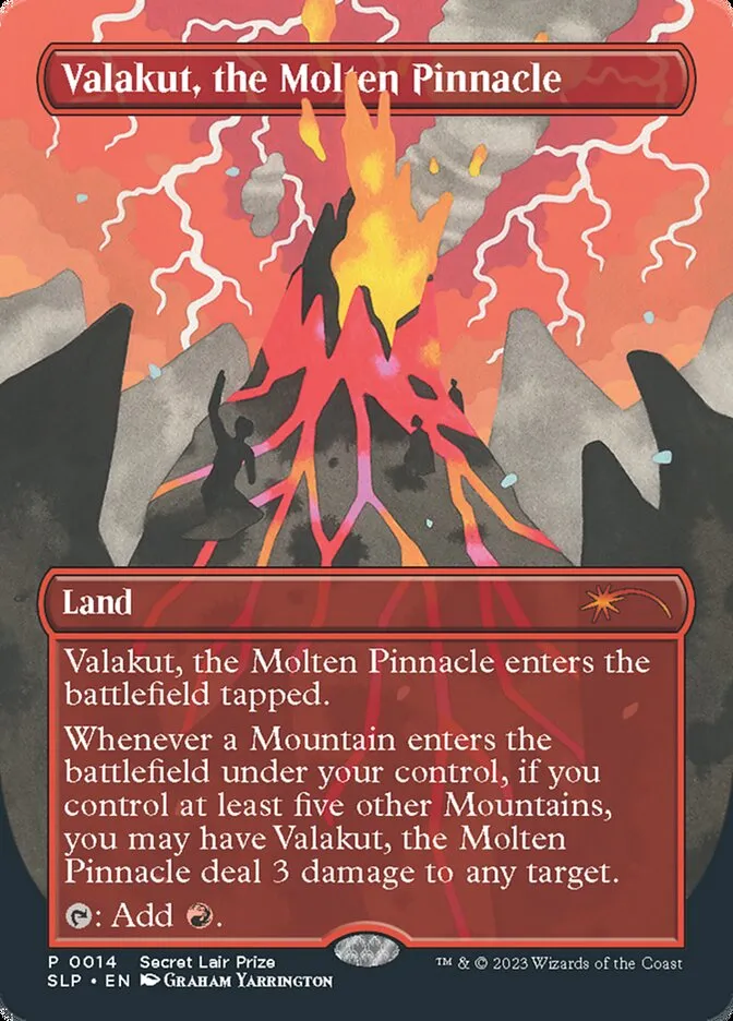 2023 Secret Lair Showdown Valakut, the Molten Pinnacle rare #14 unlisted card image