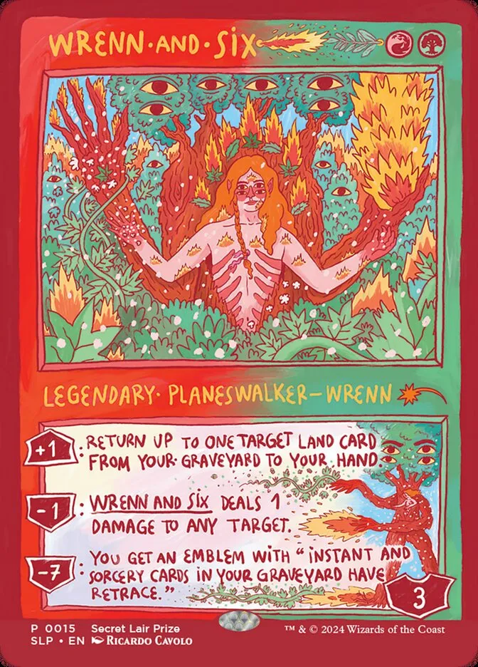 2023 Secret Lair Showdown Wrenn and Six mythic #15 unlisted card image