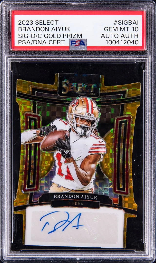 2023 Select Brando Aiyuk Signatures Gold Prizm #SIGBAI card image