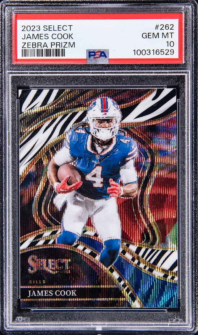 2023 Select James Cook Zebra Prizm #262 card image