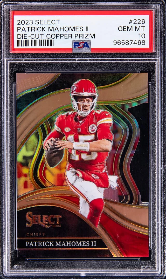 2023 Select Patrick Mahomes II Die-Cut Copper Prizm #226 card image