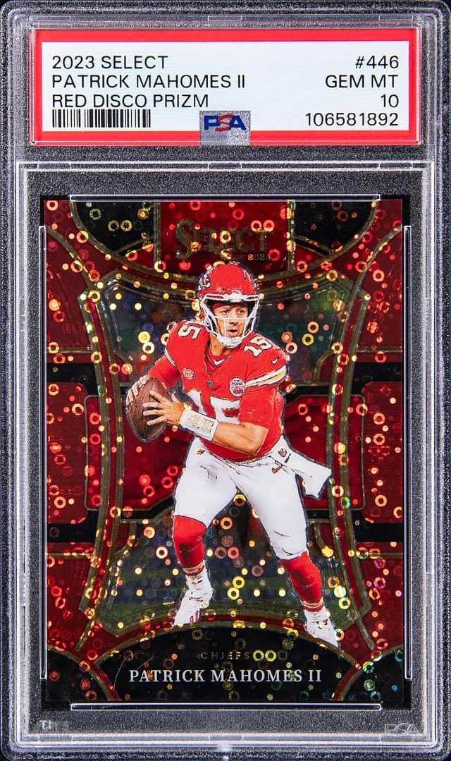 2023 Select Patrick Mahomes II Green Disco Prizm #446 card image
