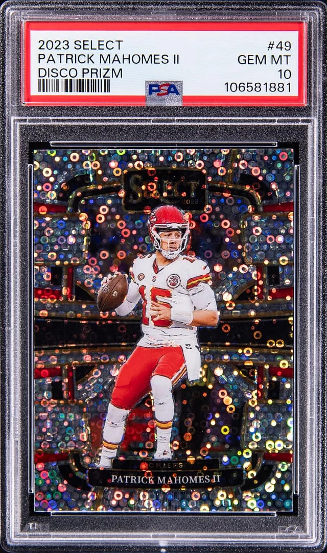 2023 Select Patrick Mahomes II Disco Prizm #49 card image