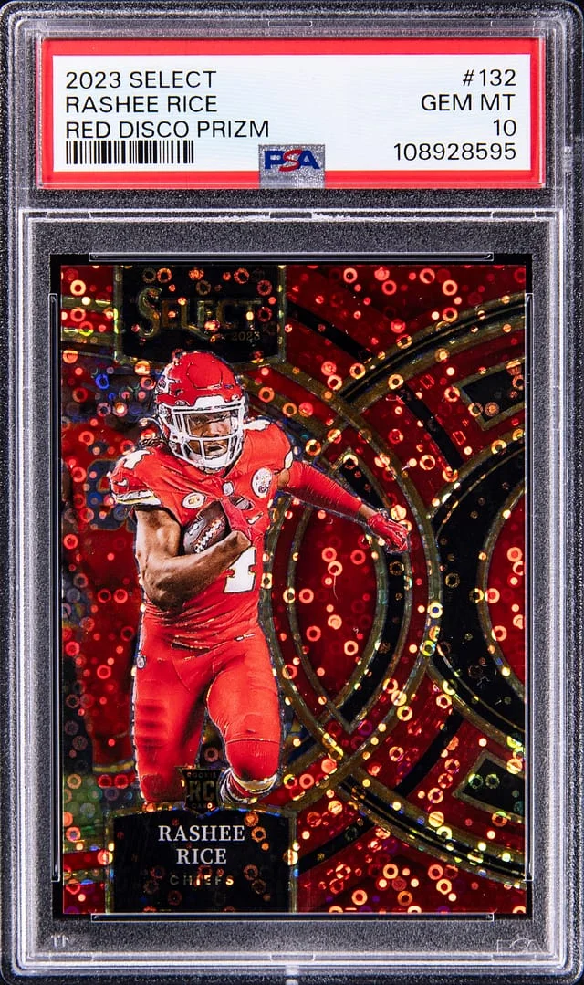 2023 Select Rashee Rice Red Disco Prizm #132 card image