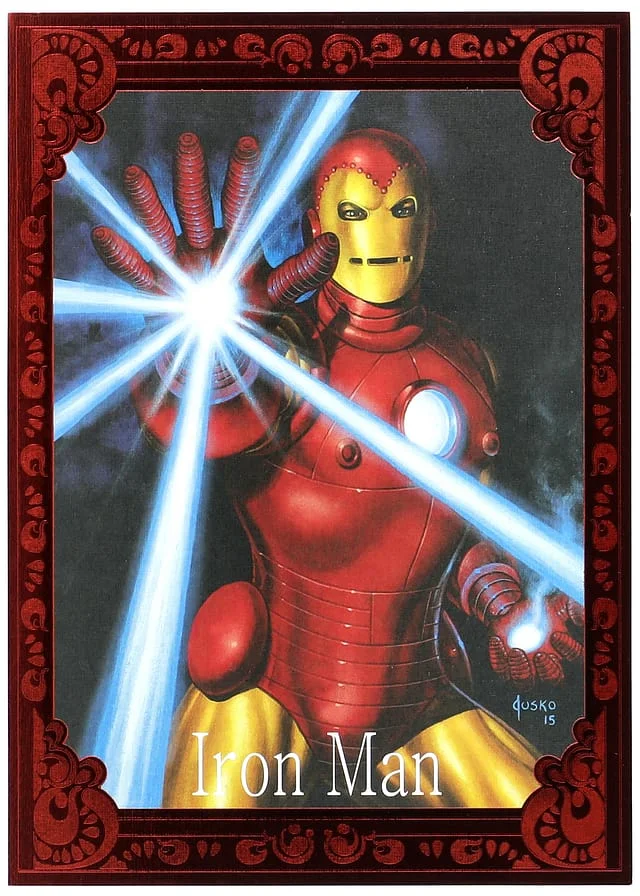 2023 SkyBox Iron Man Marvel Masterpieces XL Gallery Limited Edition Red Foil #96 card image