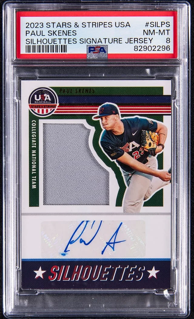 2023 Stars & Stripes USA Silhouettes Signature Jersey Paul Skenes #SIL-PS card image
