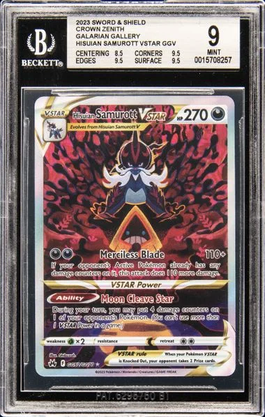 2023 Sword & Shield Crown Zenith Galarian Gallery Samurott Vstar Ggv #HISUIAN card image