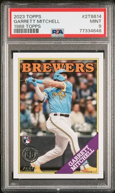 2023 Topps 2T8814 Garrett Mitchell 1988 Topps Baseball Series #2 card image